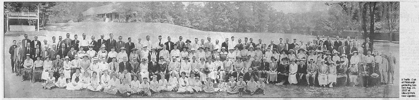 Traffic Club meeting at Idlewild Park in 1917